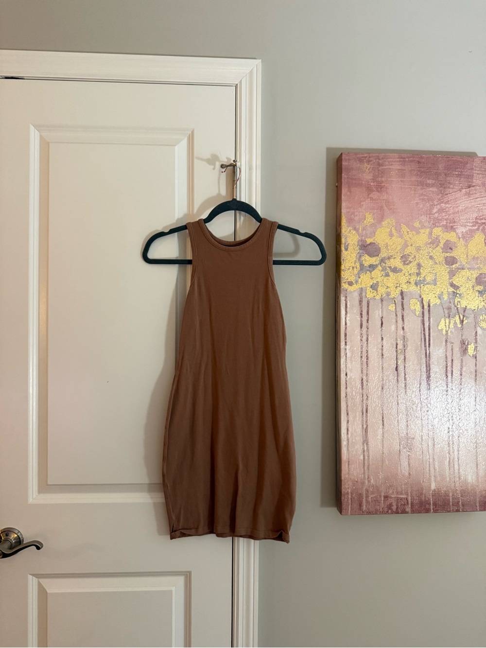 wild fable Brown Ribbed Tank Top
